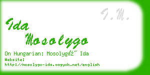 ida mosolygo business card